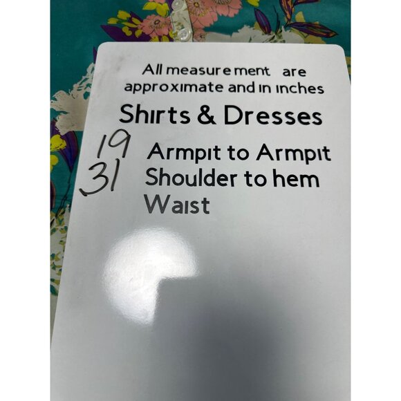 Cabi Floral Print Boho Tunic Top Button Placket 3/4 Sleeves With Tie Waist Sz S - Picture 10 of 10